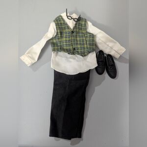 Vintage Barbie Doll Ken Fashion Avenue Day At The Office shirt glasses shoes